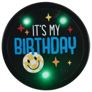Light-Up It's My Birthday Button. 1pc