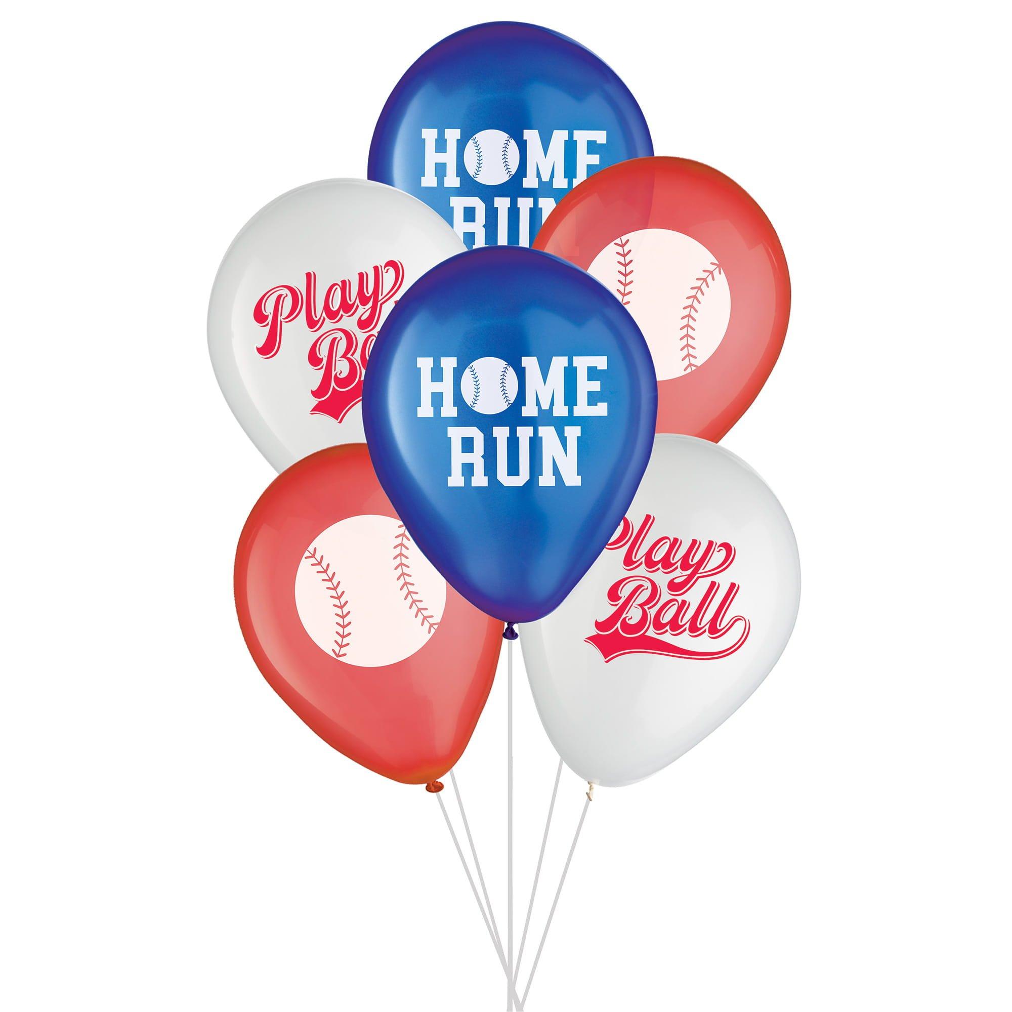 Baseball Latex Balloons. 6ct