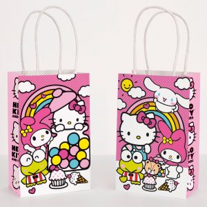 Hello Kitty and Friends Kraft Favor Bags. 5.25in x 8.25in. 8ct - Sanrio