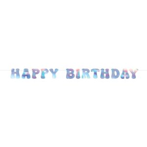 Happy Birthday Iridescent Banner