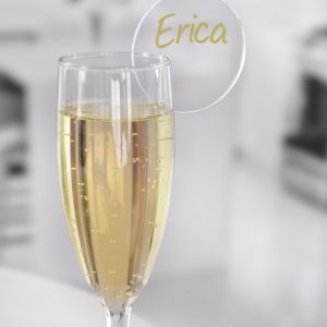 Clear Acrylic Drink Marker. 10ct