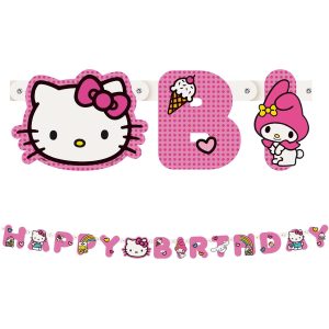 Hello Kitty and Friends Cardstock Birthday Banner. 6ft - Sanrio