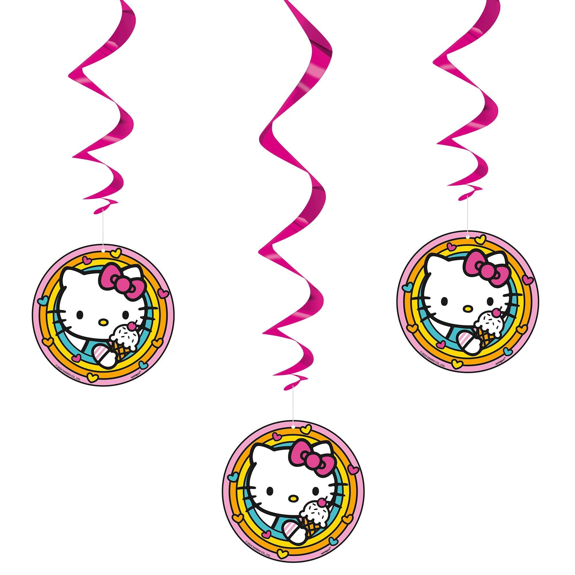 Hello Kitty Swirl Decorations. 3ct - Sanrio