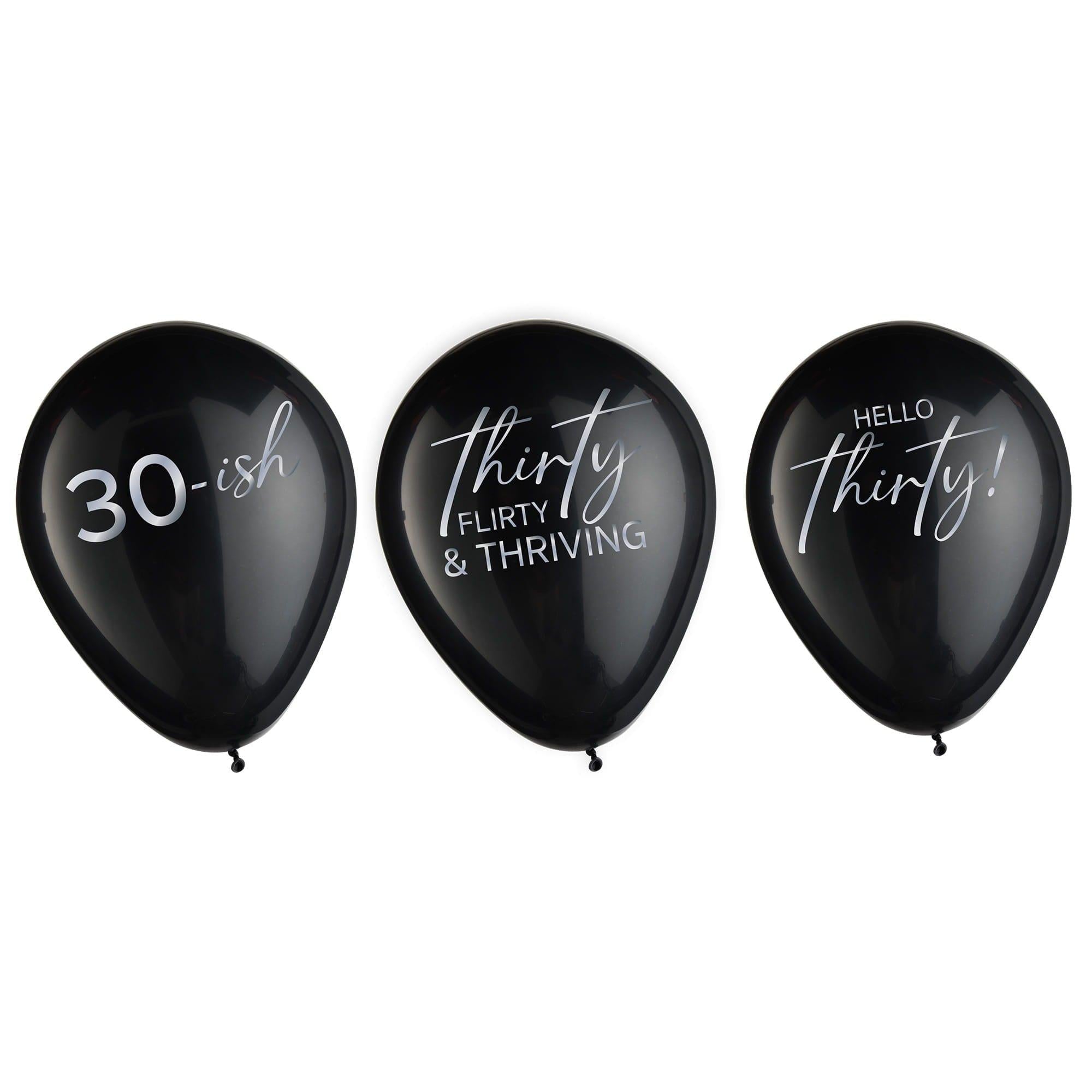 Hello Thirty Latex Balloons. 6ct - Image 2