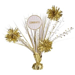 Congrats Retirement Table Centerpiece - Foil Spray. 18in