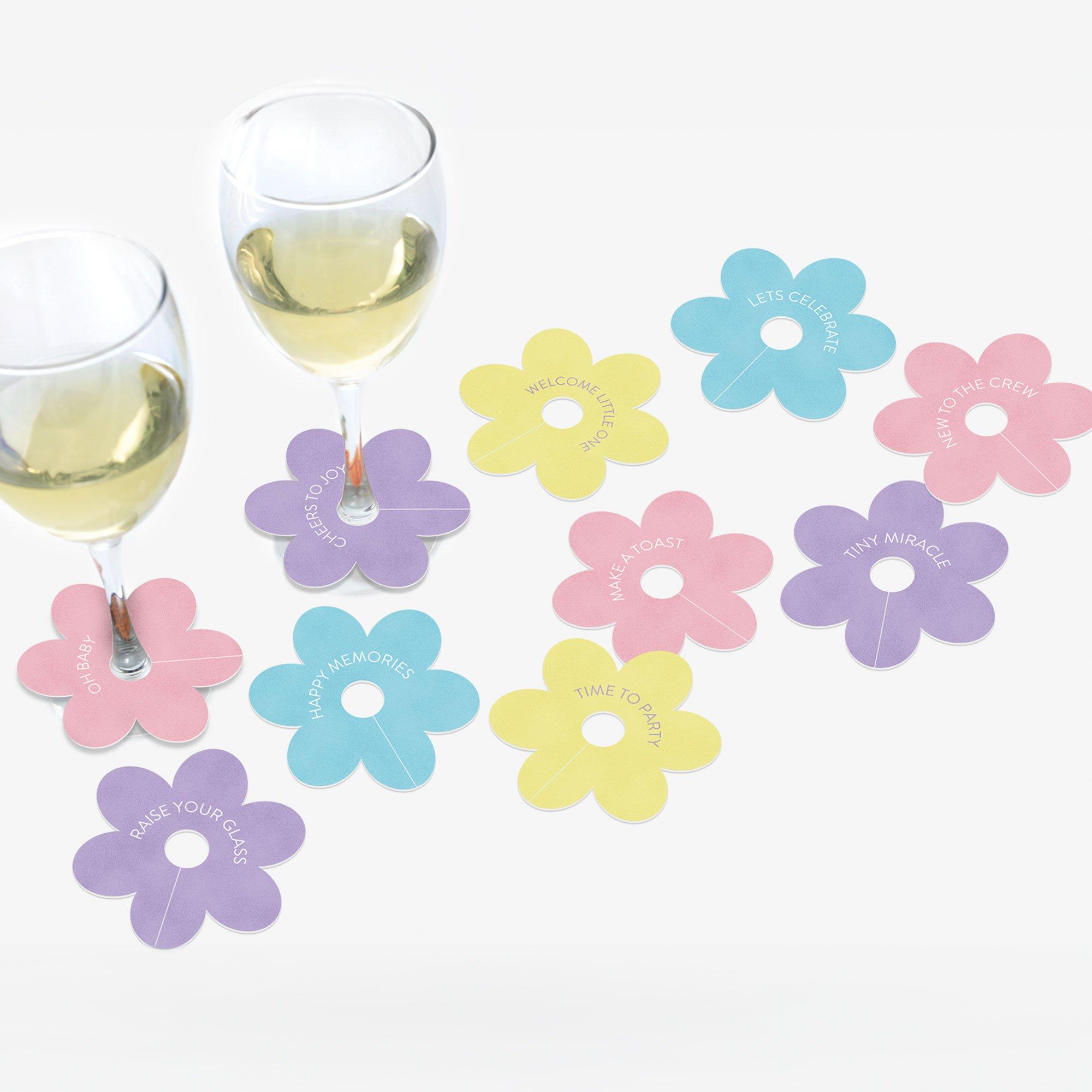 Little Daisy Baby Shower Cardstock Drink Markers. 10ct - Image 2