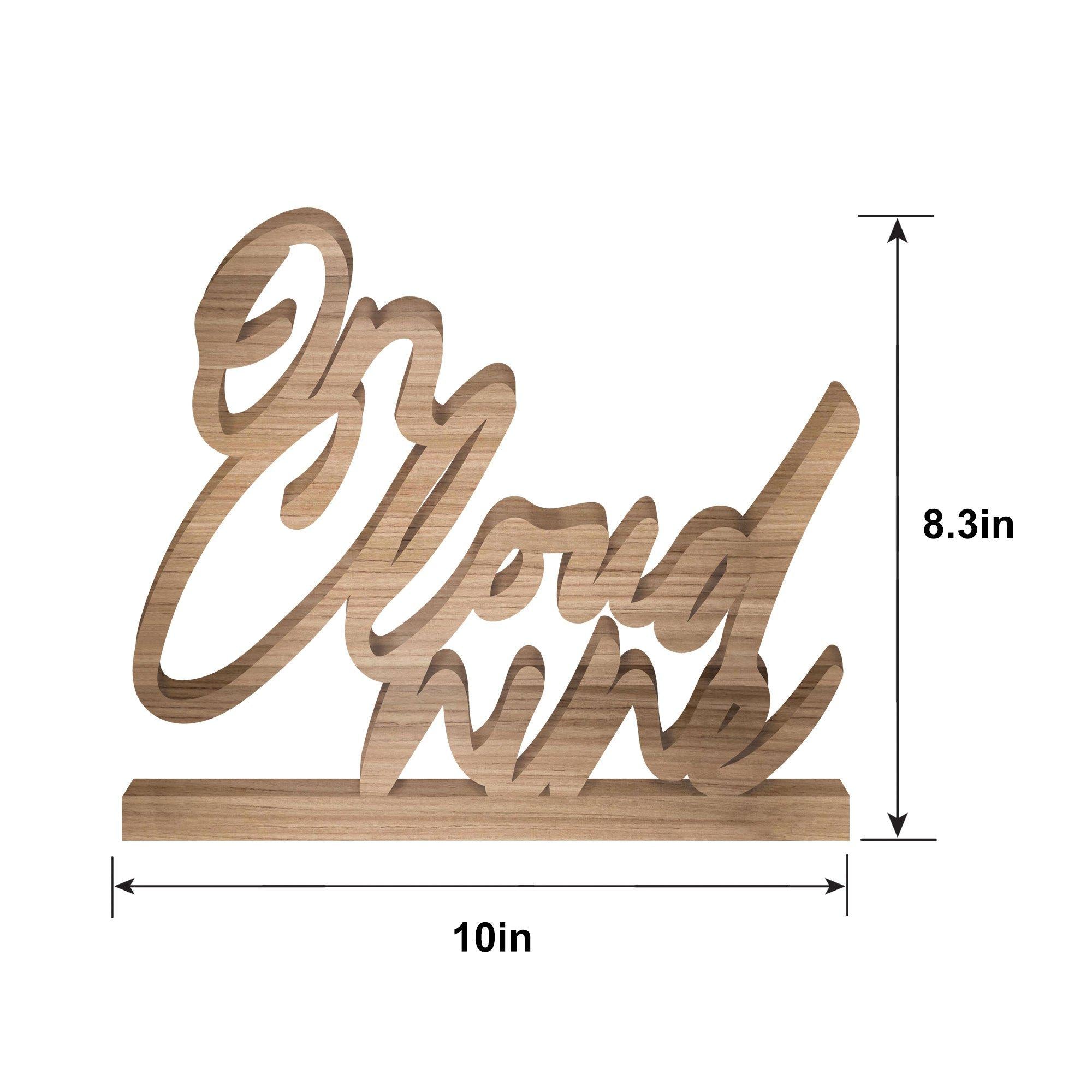 On Cloud Nine MDF Table Sign. 10in x 8.3in - Over the Moon - Image 3