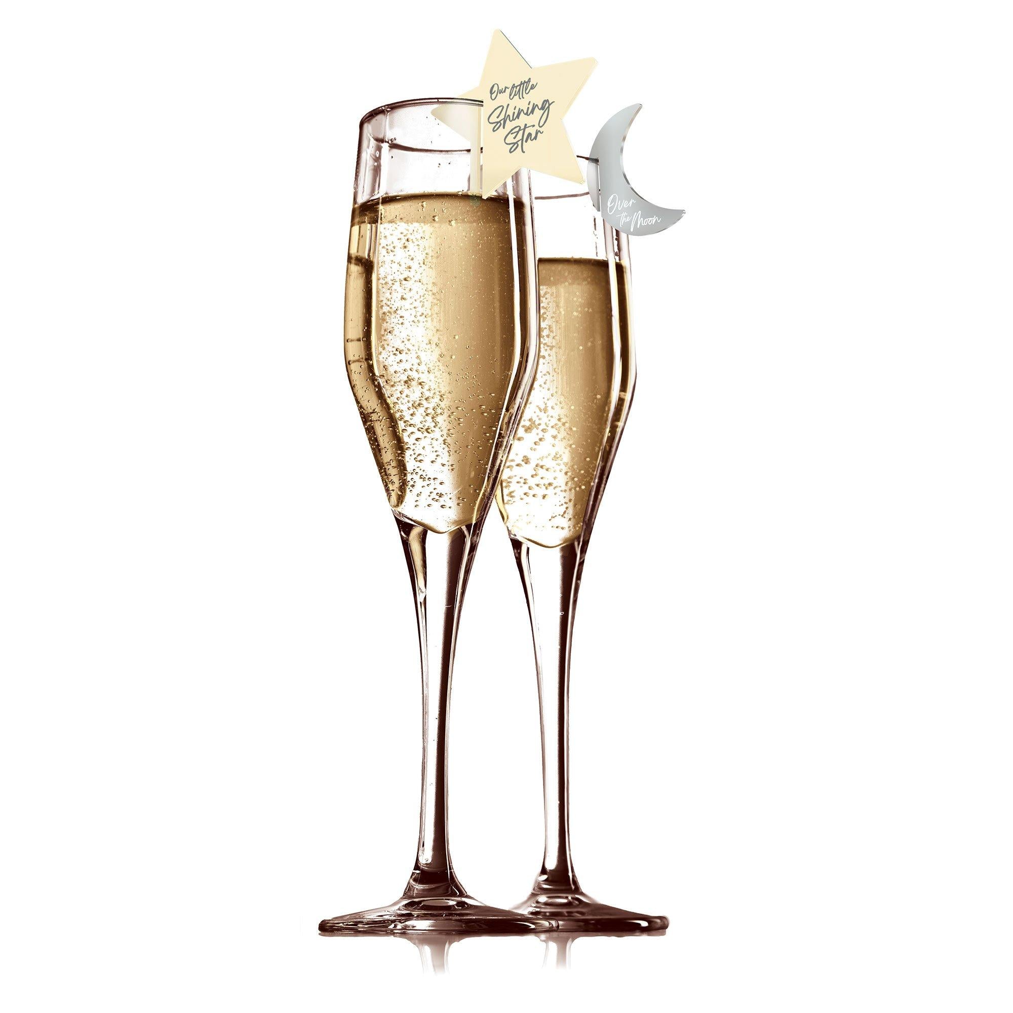 Over the Moon Baby Shower Acrylic Drink Charms. 10ct - Image 2