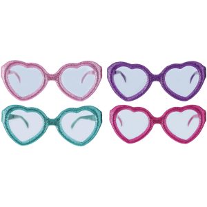 Glitter Heart-Shaped Glasses 12ct