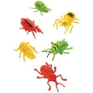 Colorful Creepy Crawly Plastic Insect Toys. 12ct
