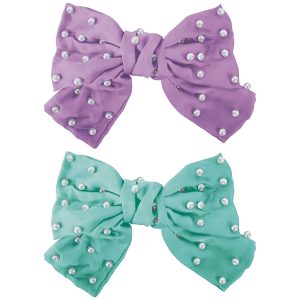 Pearl Hair Bows 2ct