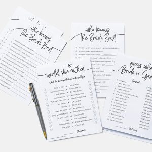 Bridal Shower Games 3-Pack 75ct