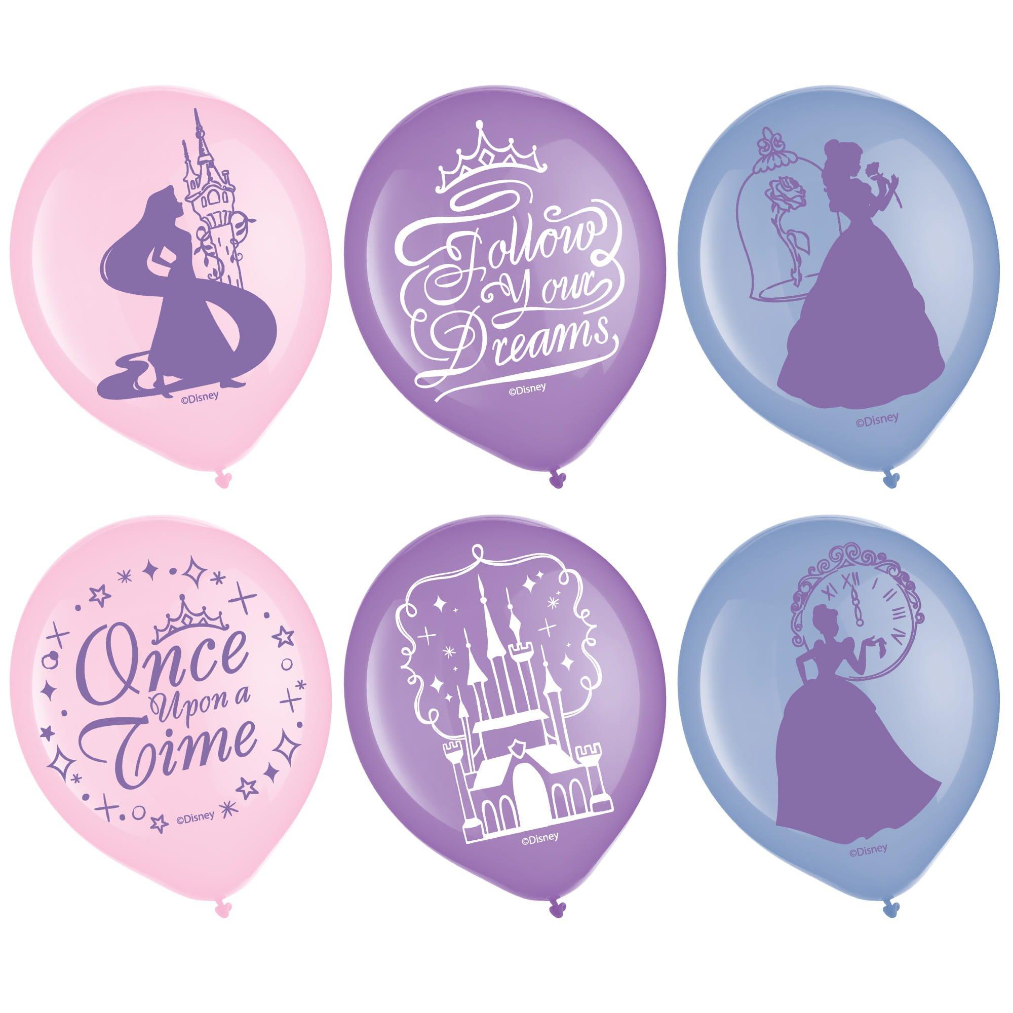 Disney Princess Once Upon A Time Latex Balloons. 6ct - Image 2