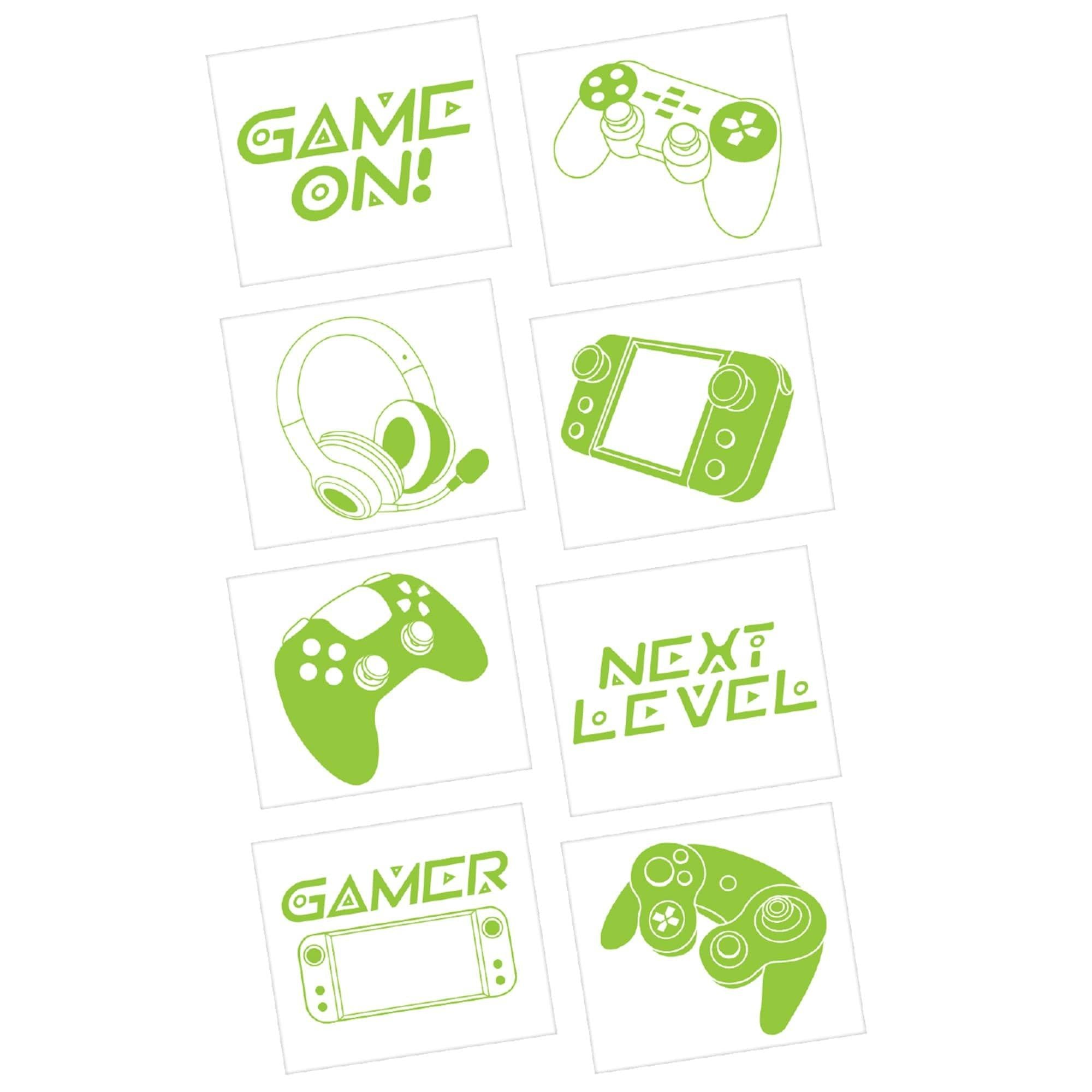 Game On Glow-in-the-Dark Tattoos. 16ct