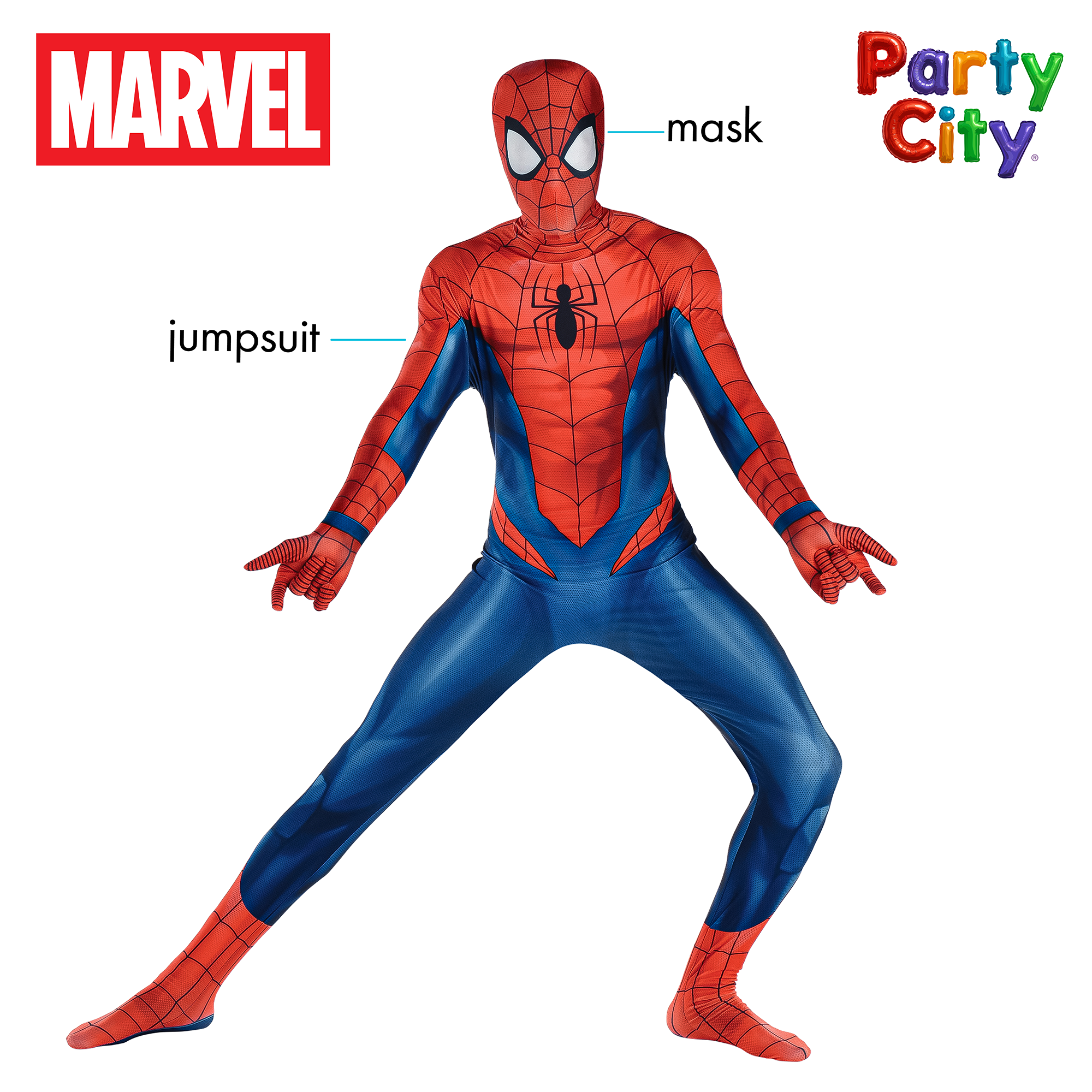 Marvel Spider-Man Party Suit Costume for Adults - Image 4