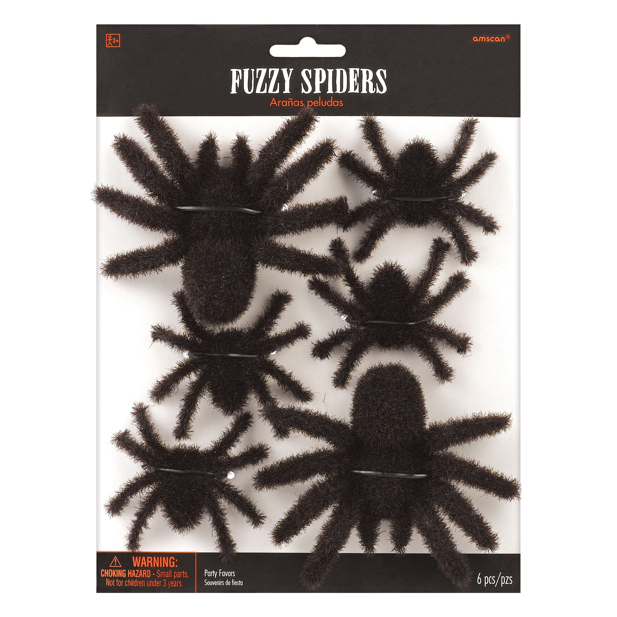 Black Fuzzy Spiders 6ct - Image 5