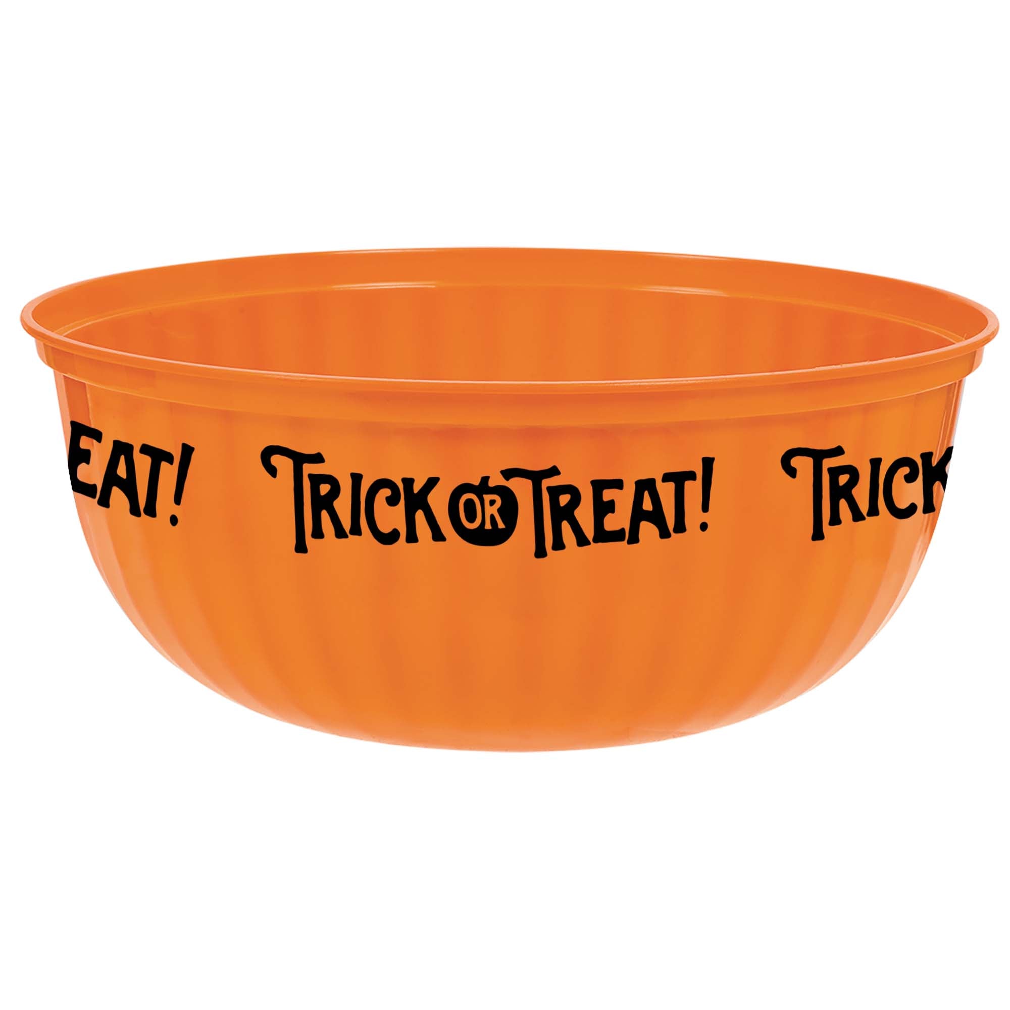 Orange Trick-or-Treat Plastic Serving Bowl - Image 6