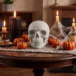 Plastic Skull Decoration. 6.7in