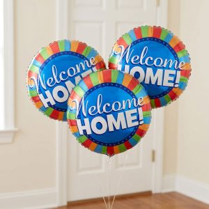 Welcome Home Foil Balloon Bouquet. 3pc