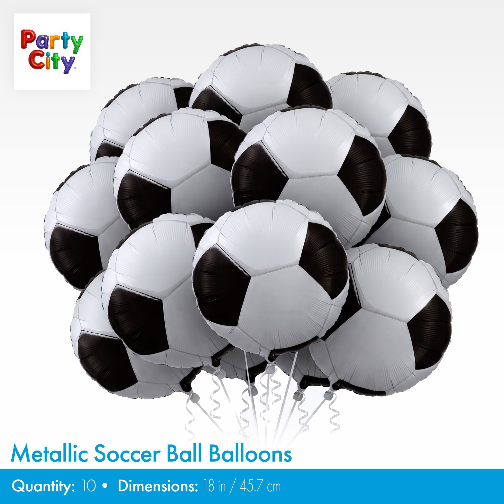 Soccer Balloon Bouquet. 10pc - Image 2