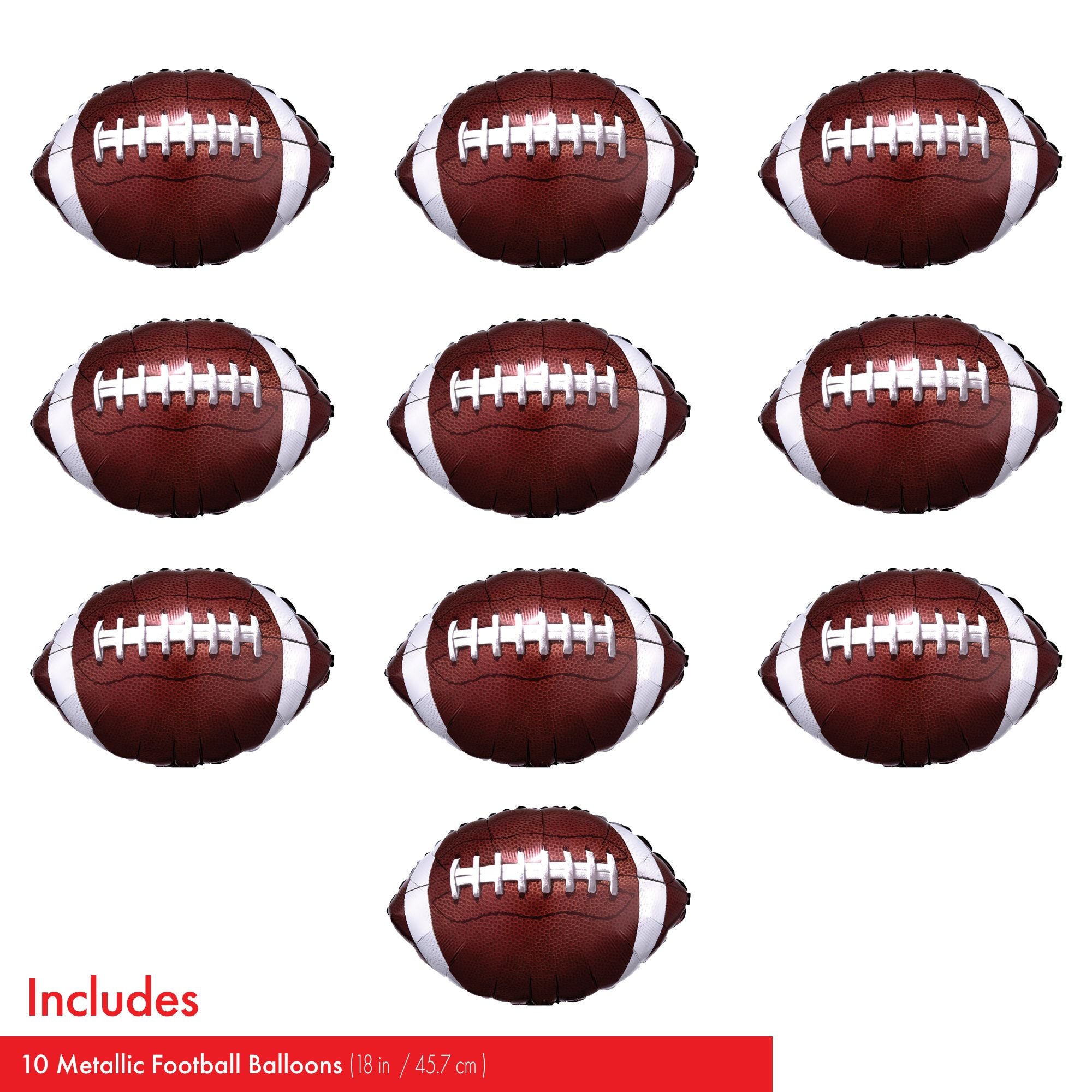 Football Balloon Bouquet. 10pc - Image 3