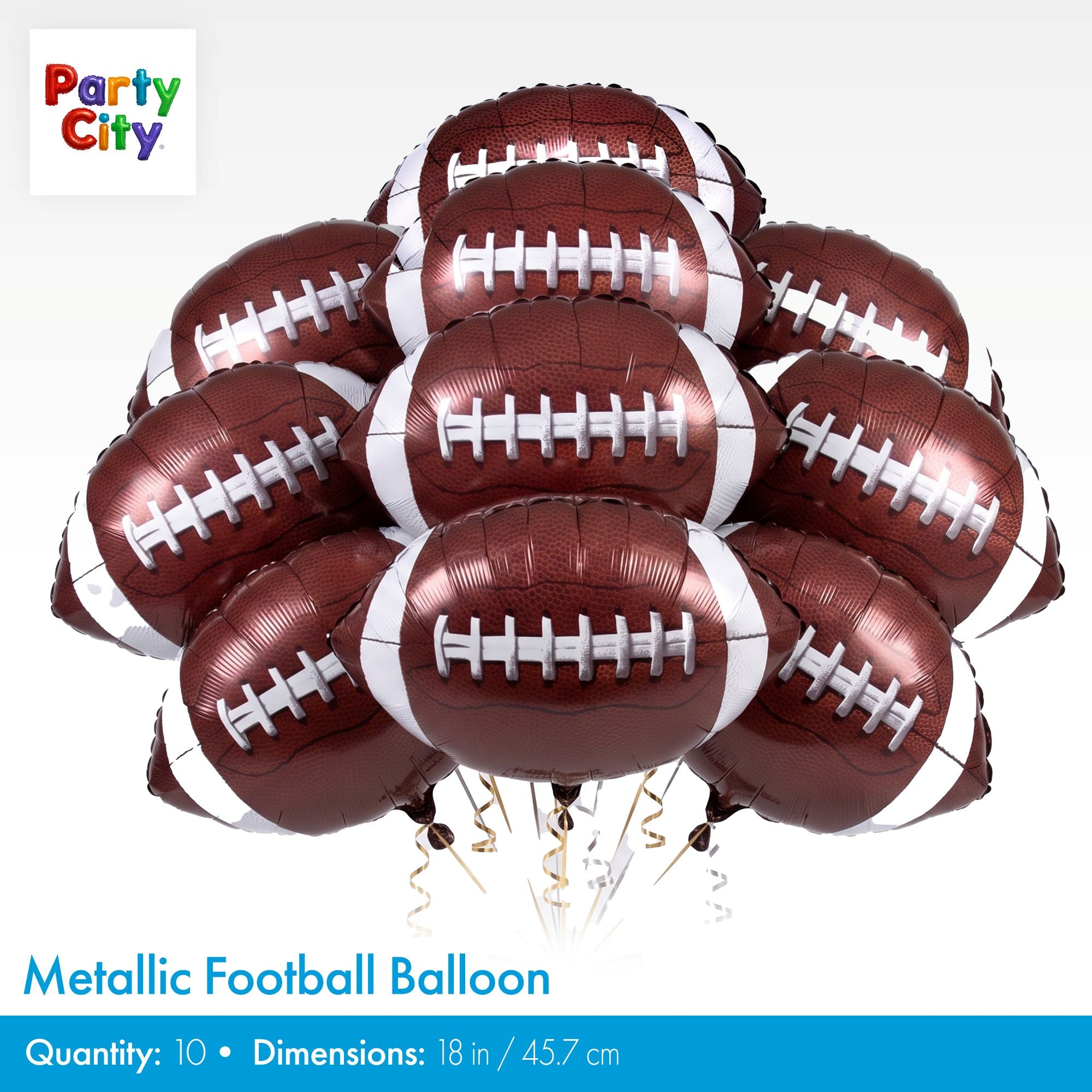 Football Balloon Bouquet. 10pc - Image 2