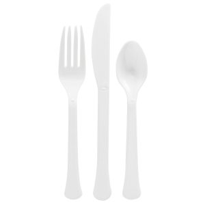 Plastic Cutlery Set. Assorted Colors. 24ct
