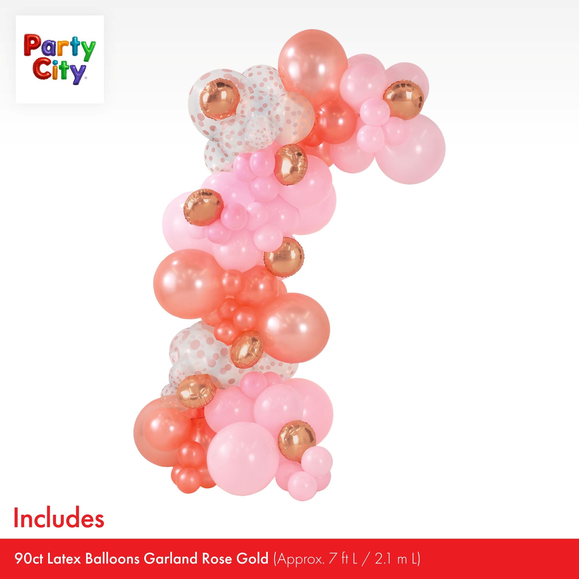 Air-Filled Latex Balloons Garland Rose Gold. 90pc - Image 5