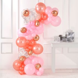Air-Filled Latex Balloons Garland Rose Gold. 90pc