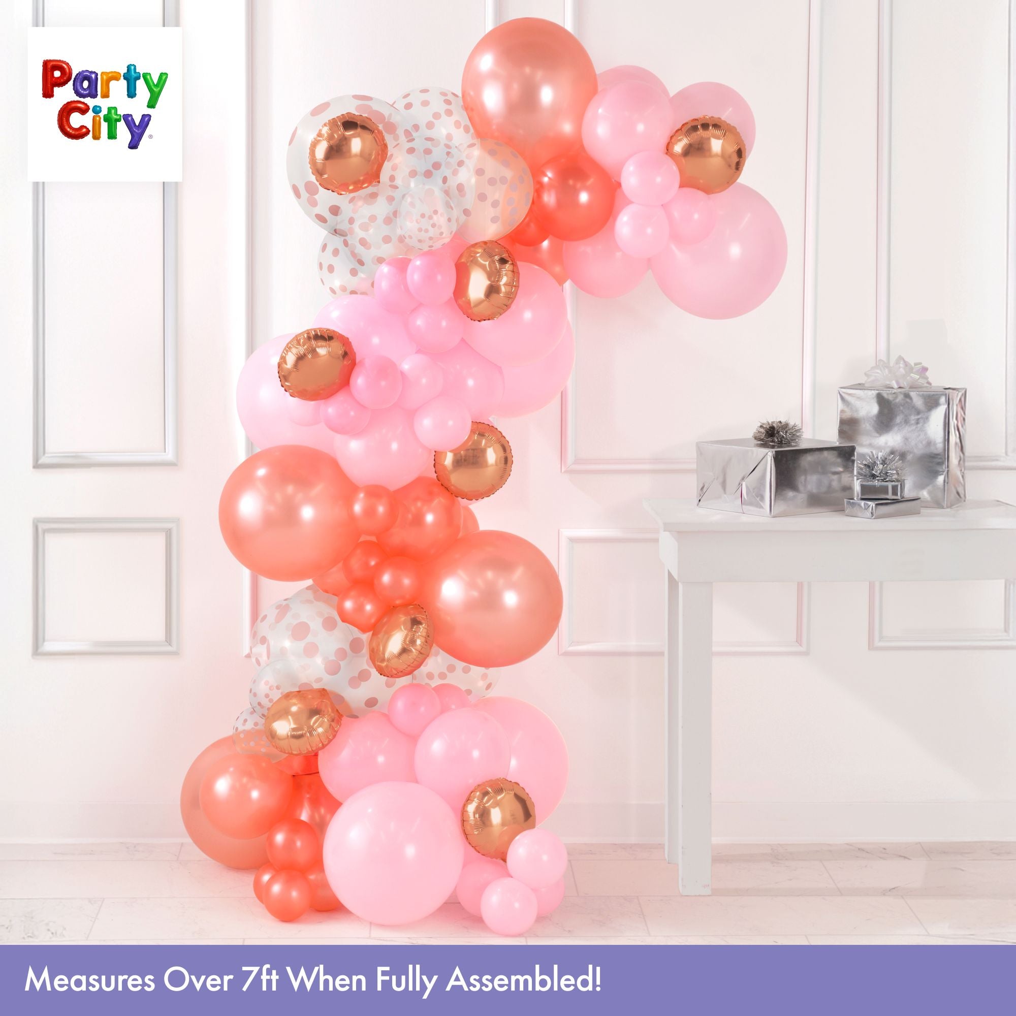 Air-Filled Latex Balloons Garland Rose Gold. 90pc - Image 4
