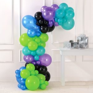 Air-Filled Latex Balloons Garland Cyber Brights. 90pc