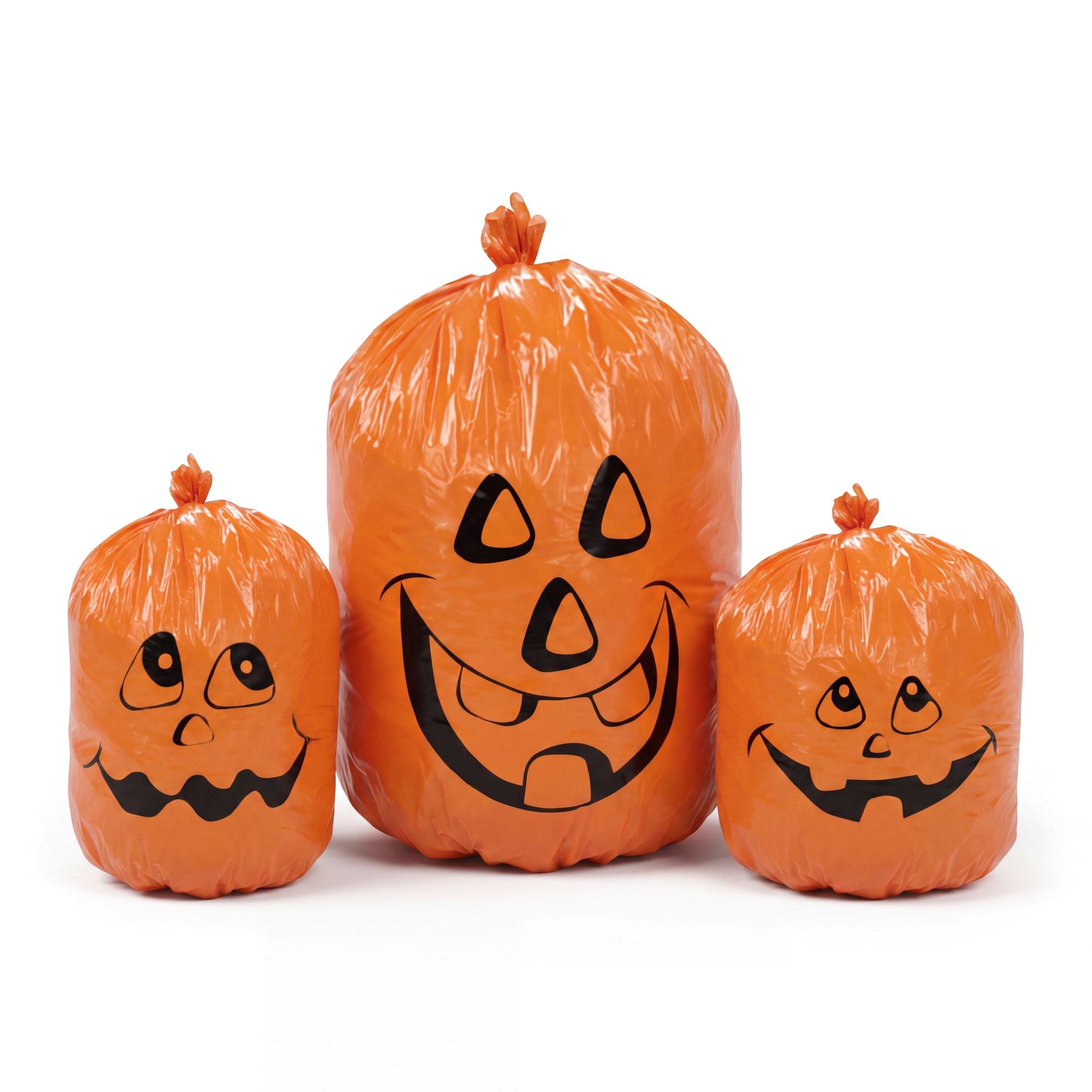 Silly Pumpkin Face Fillable Leaf Bags - Image 4