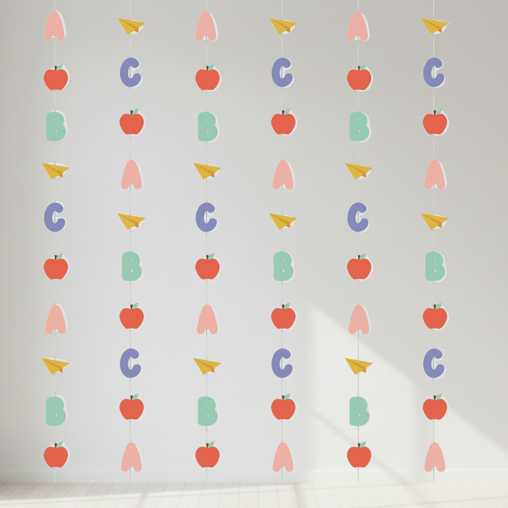 Back to School ABC Hanging Decorations. 6ct - Image 2