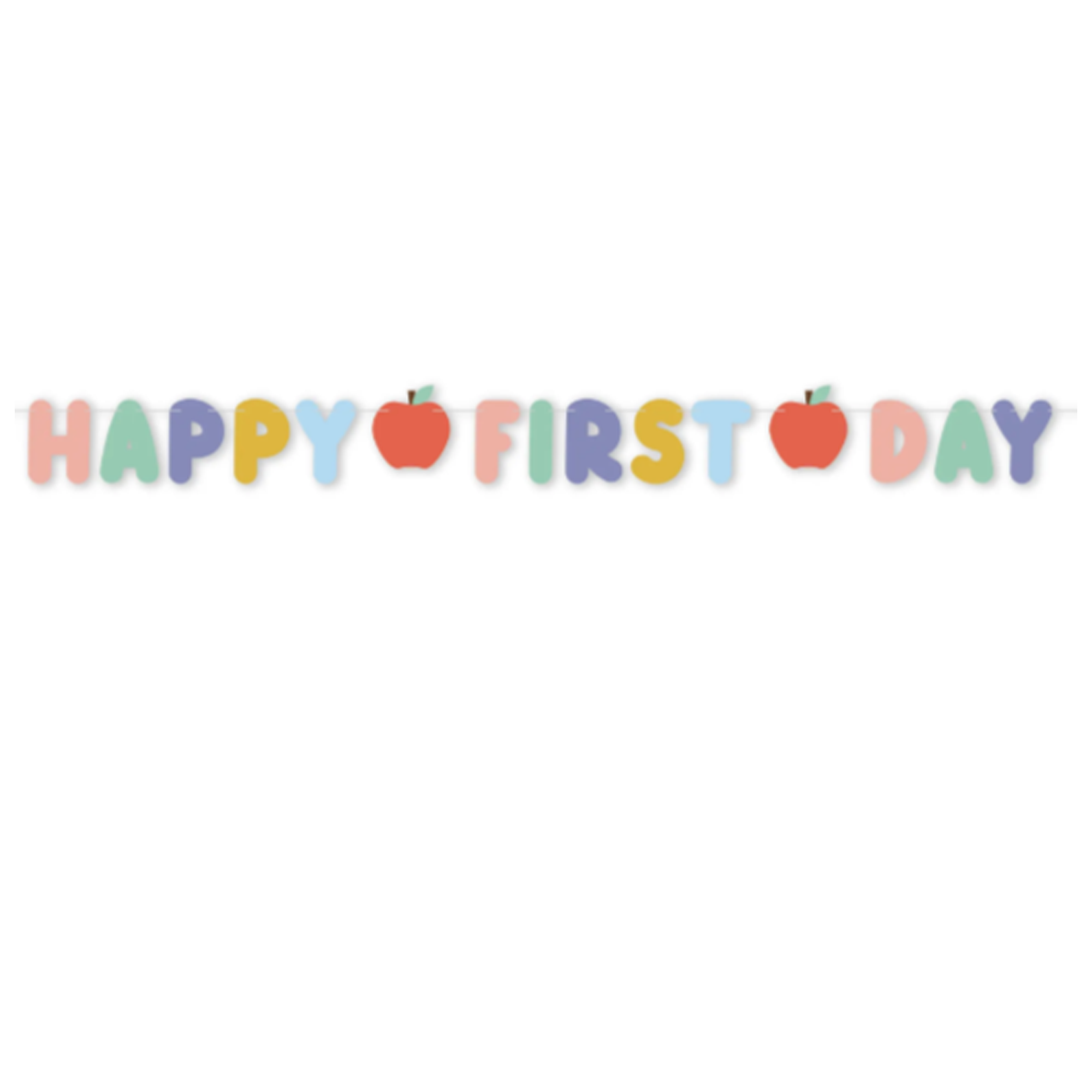 Back to School Happy First Day Letter Banner. 12ft