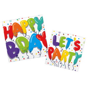 Birthday Balloons Napkins 36ct. Assorted Options