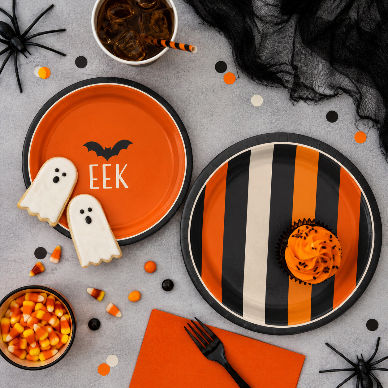 Boo Bash Striped Lunch Plates. 9in. 8ct - Image 3