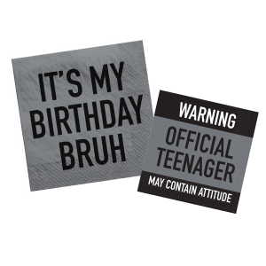 It's My Birthday Bruh Napkins. 16ct. Assorted Options