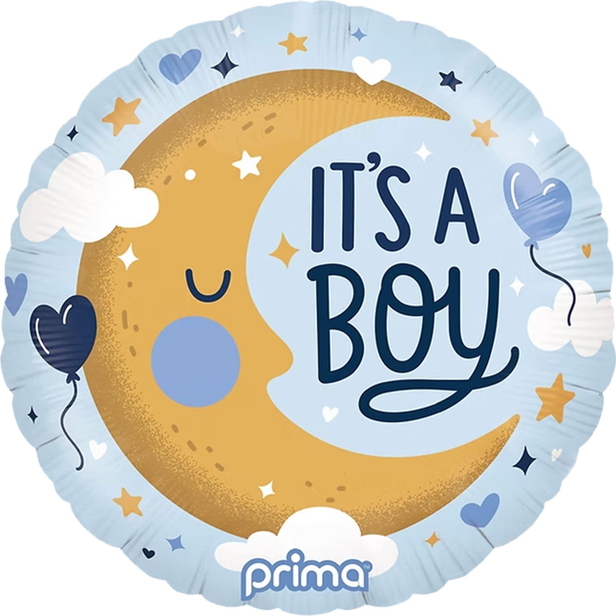 18in Round It's a Baby Moon Foil Balloon. Assorted Colors - Image 4
