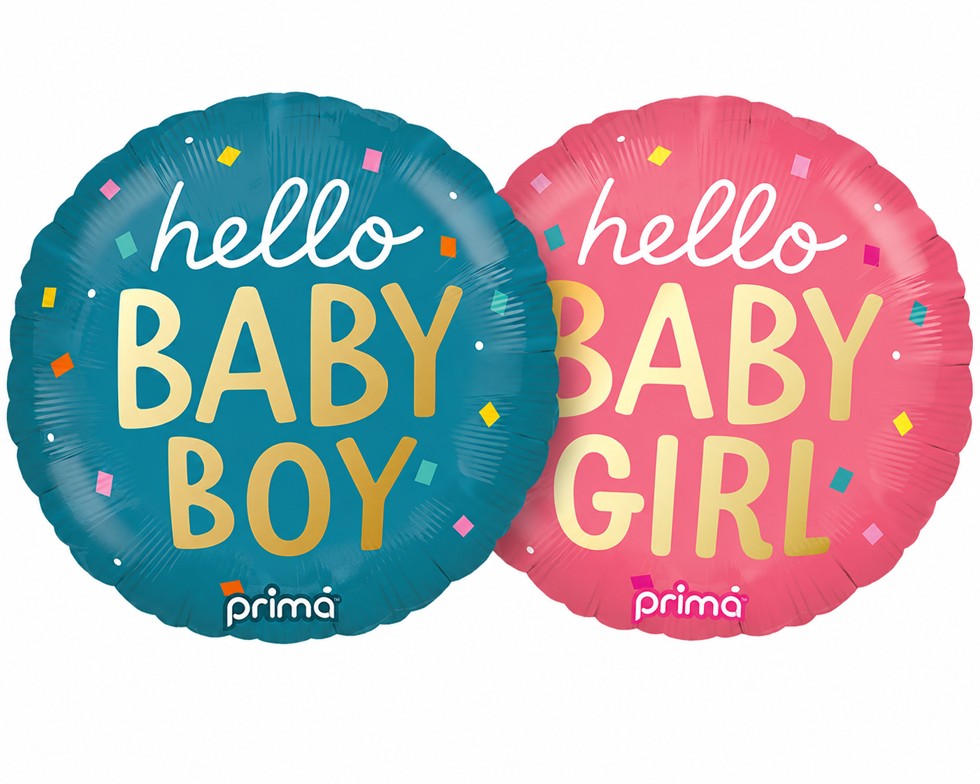 18in Round Hello Baby Foil Balloon. Assorted Colors - Image 3