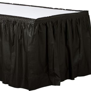 Plastic Table Skirt. 168in x 29in. Assorted Colors
