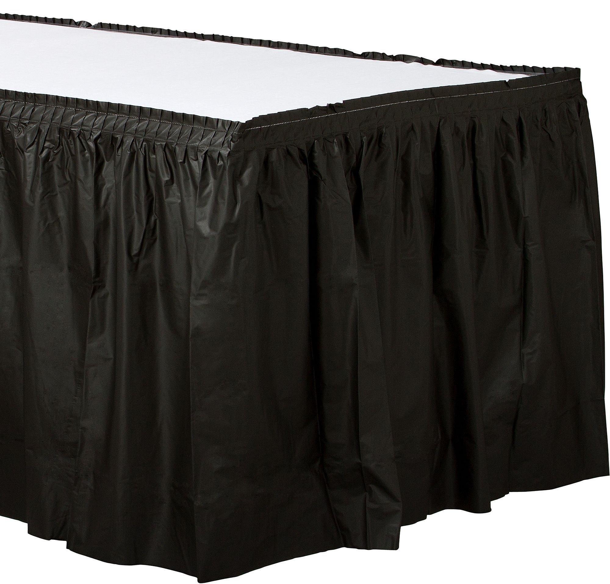 Plastic Table Skirt. 168in x 29in. Assorted Colors - Image 2