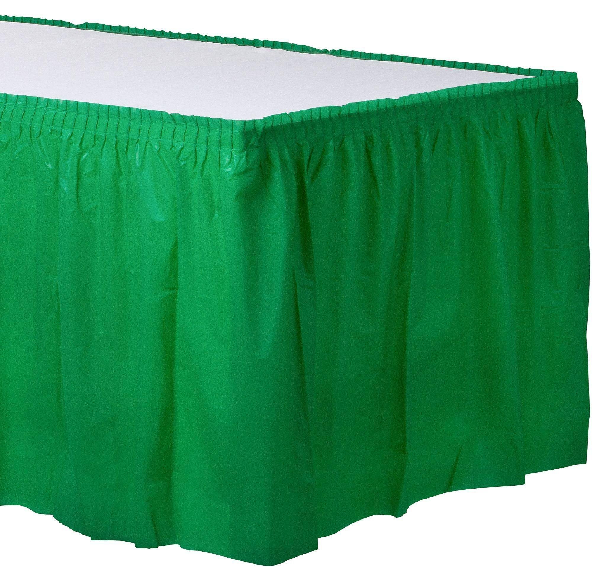 Plastic Table Skirt. 168in x 29in. Assorted Colors - Image 4