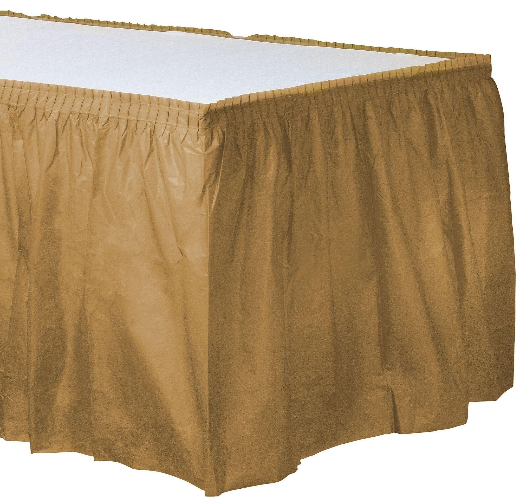Plastic Table Skirt. 168in x 29in. Assorted Colors - Image 5