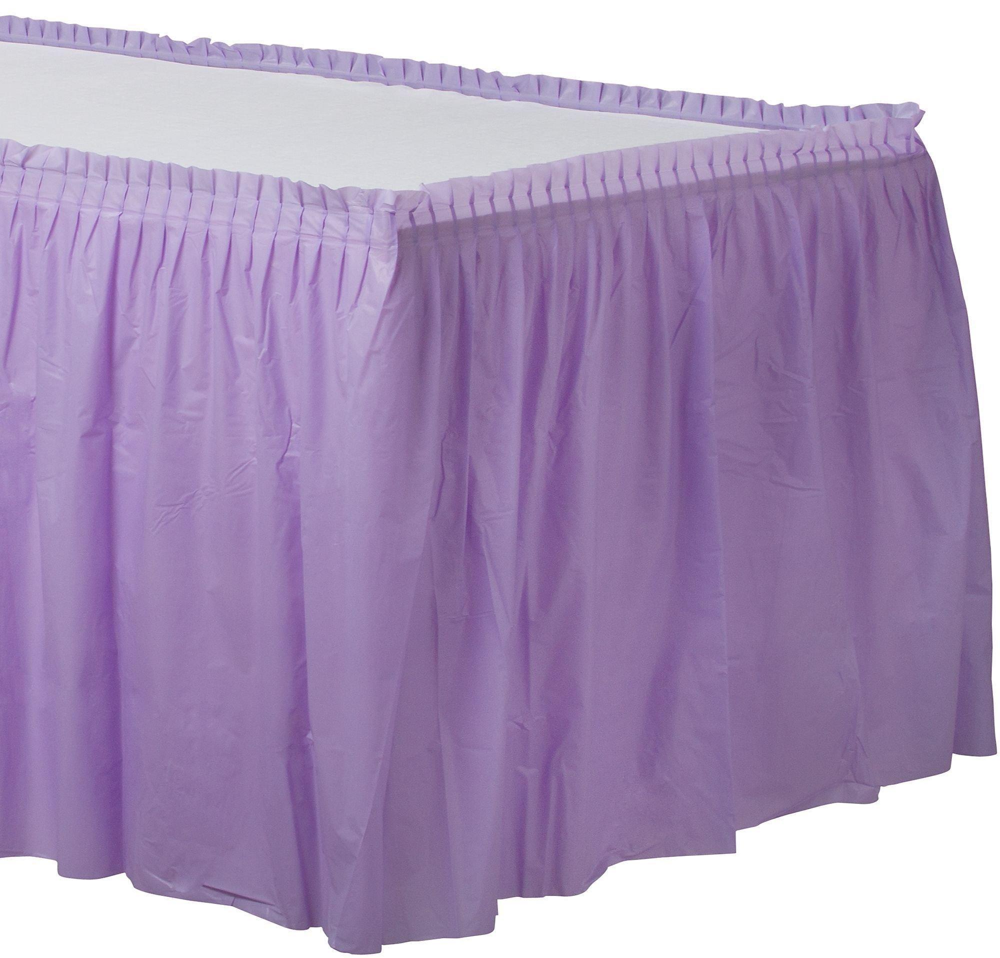 Plastic Table Skirt. 168in x 29in. Assorted Colors - Image 8