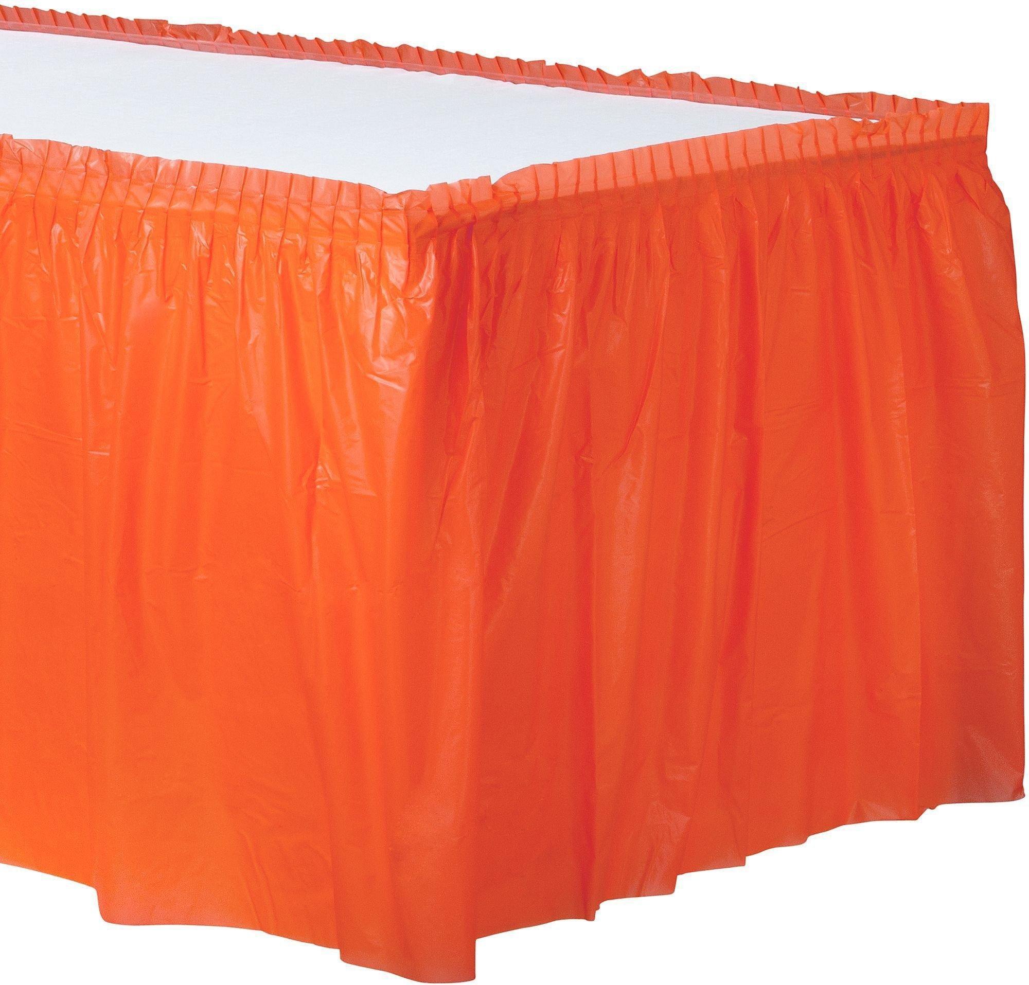 Plastic Table Skirt. 168in x 29in. Assorted Colors - Image 10