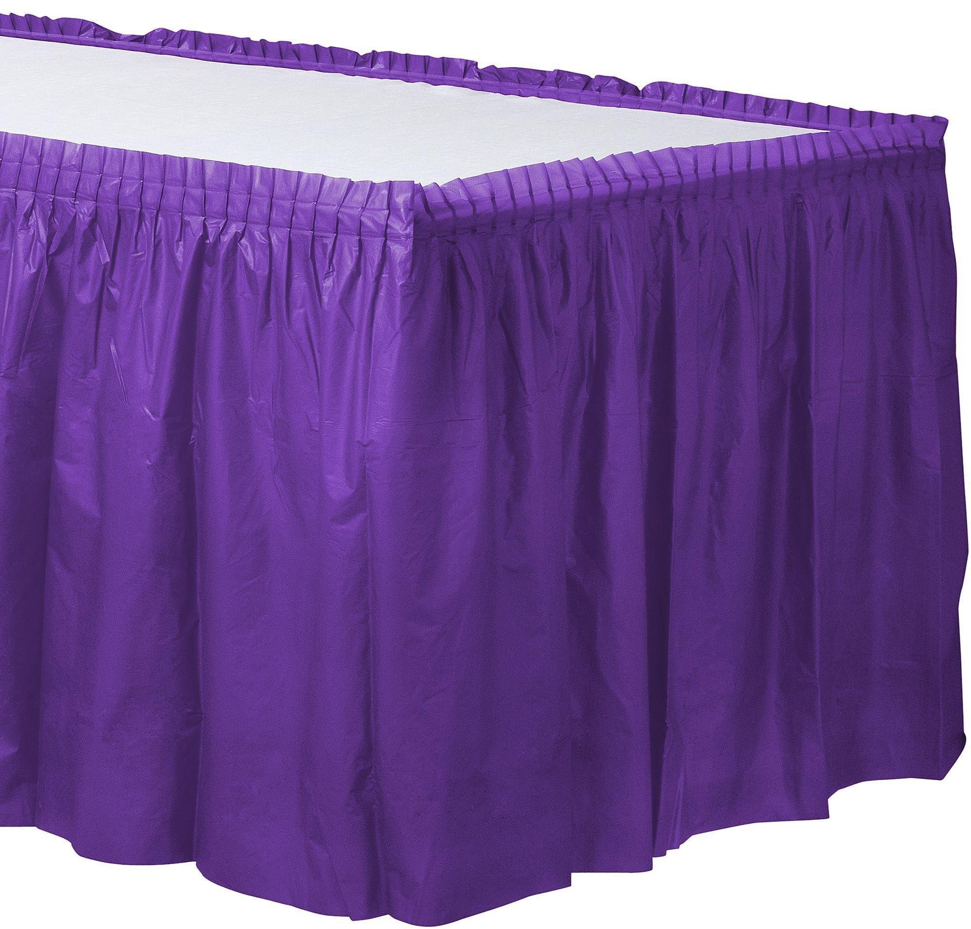 Plastic Table Skirt. 168in x 29in. Assorted Colors - Image 12