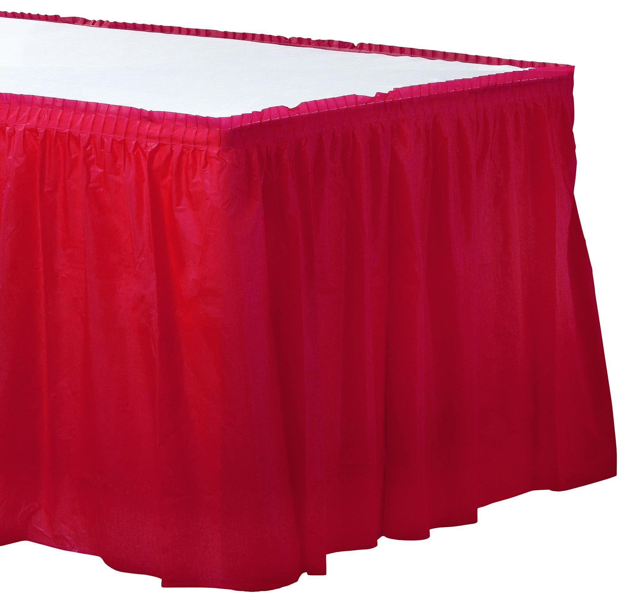 Plastic Table Skirt. 168in x 29in. Assorted Colors - Image 13