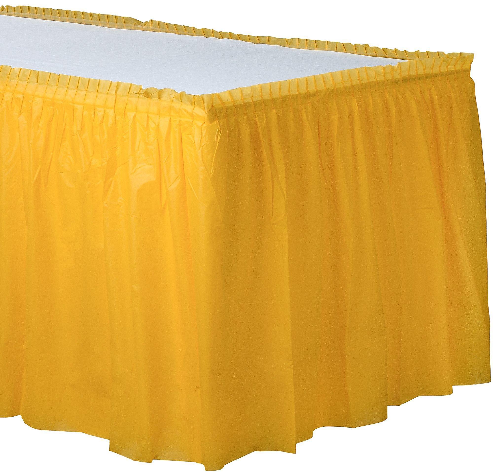 Plastic Table Skirt. 168in x 29in. Assorted Colors - Image 19