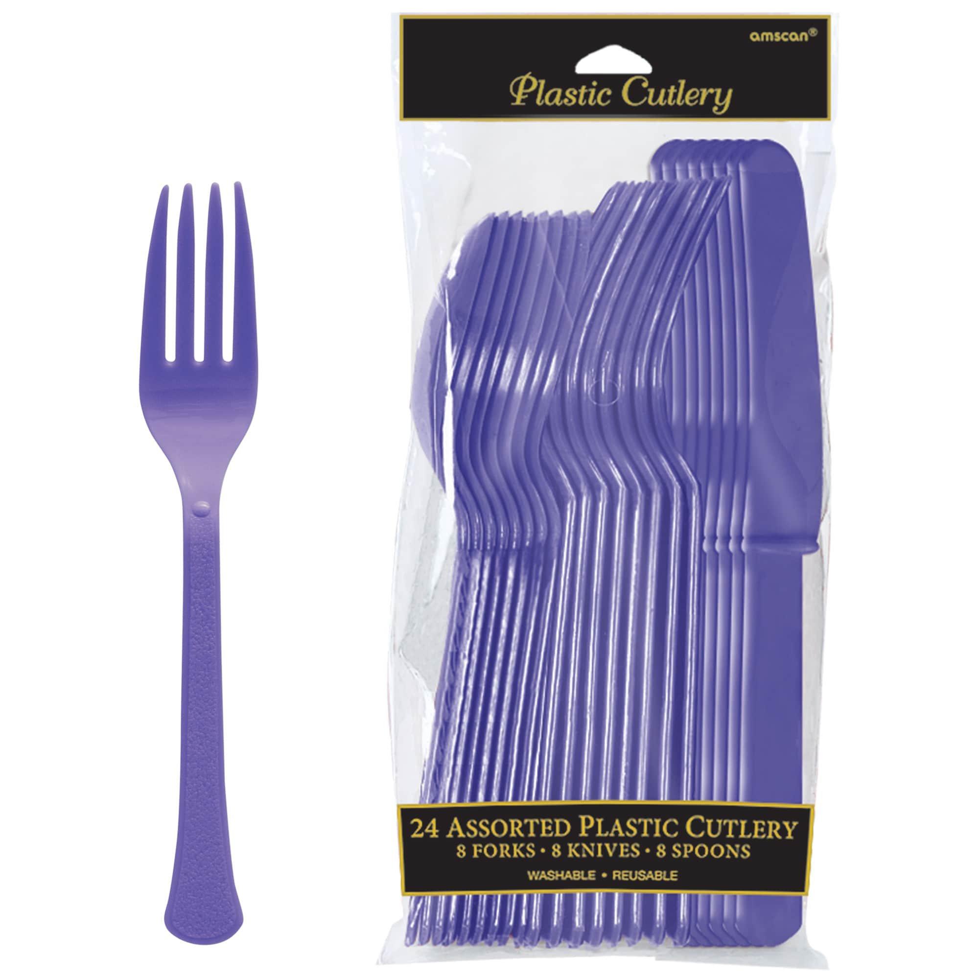 Plastic Cutlery Set. 24ct. Assorted Colors - Image 6