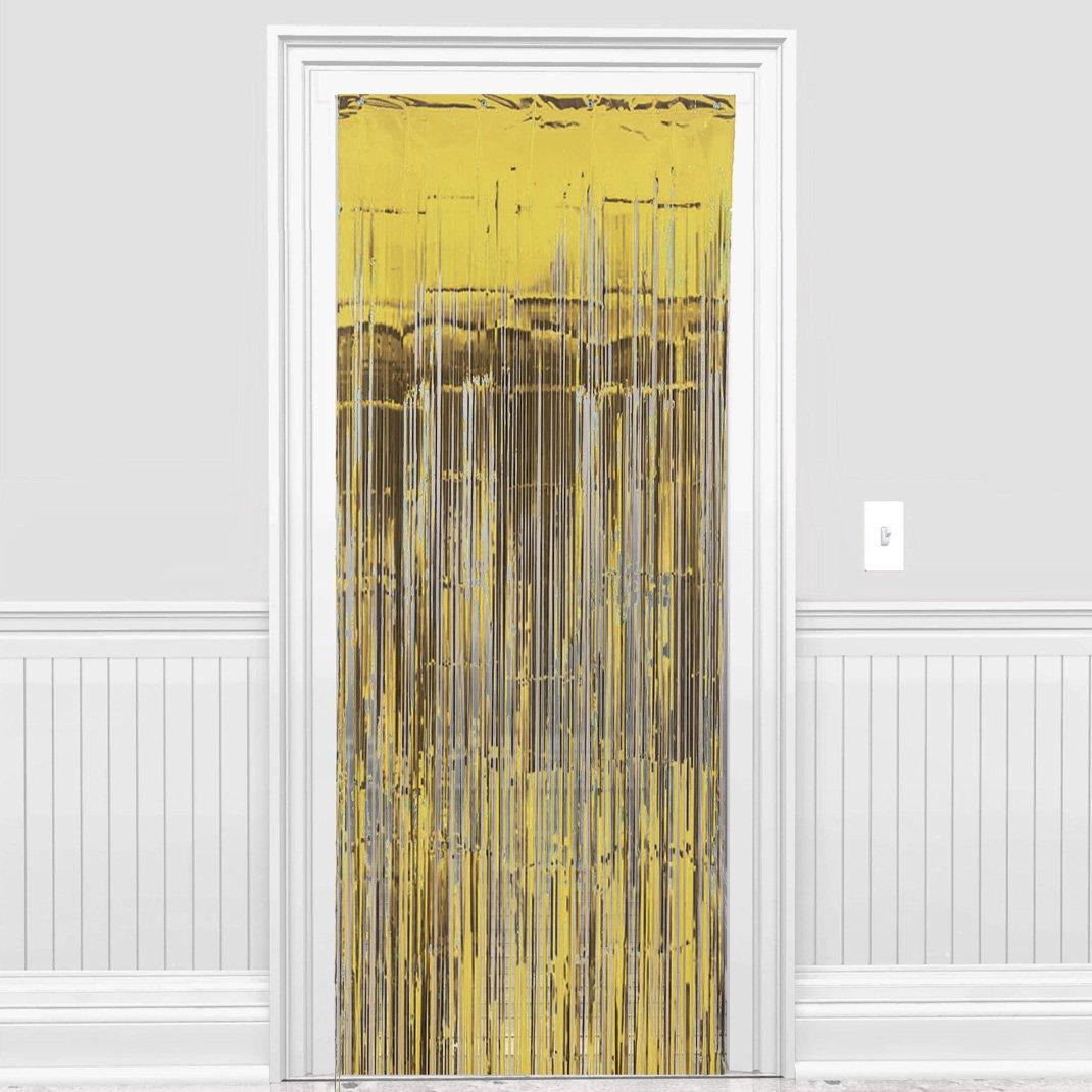 Foil Fringe Doorway Curtain. 3ft x 8ft. Assorted Colors - Image 2